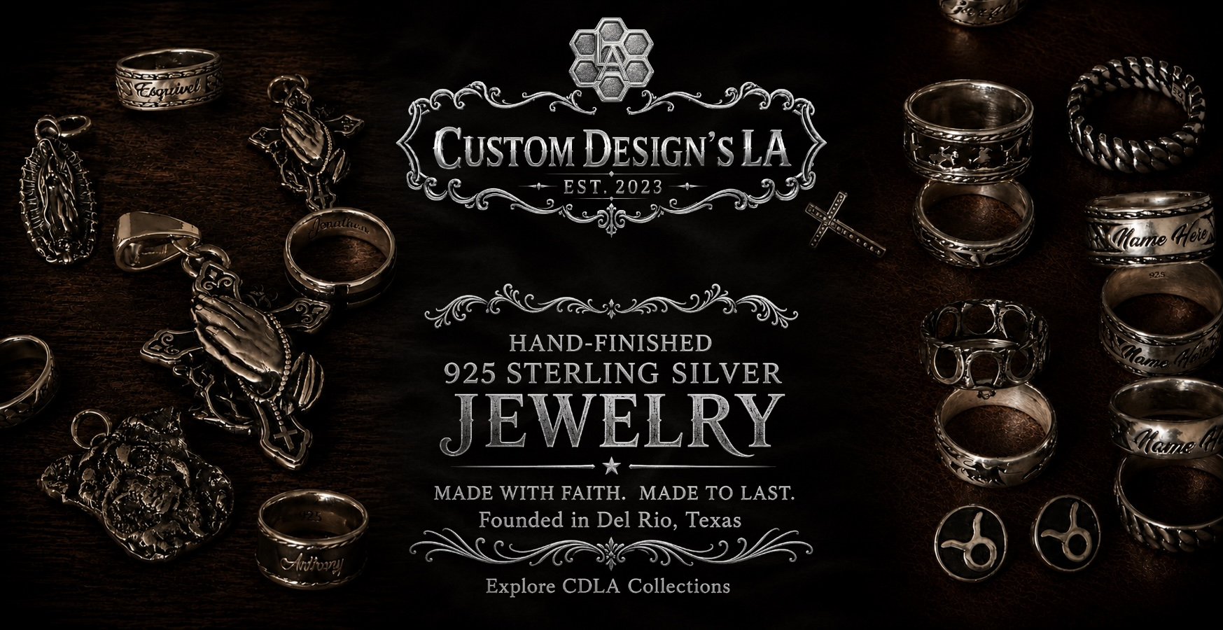 Custom Design’s LA handcrafted sterling silver jewelry hero image
