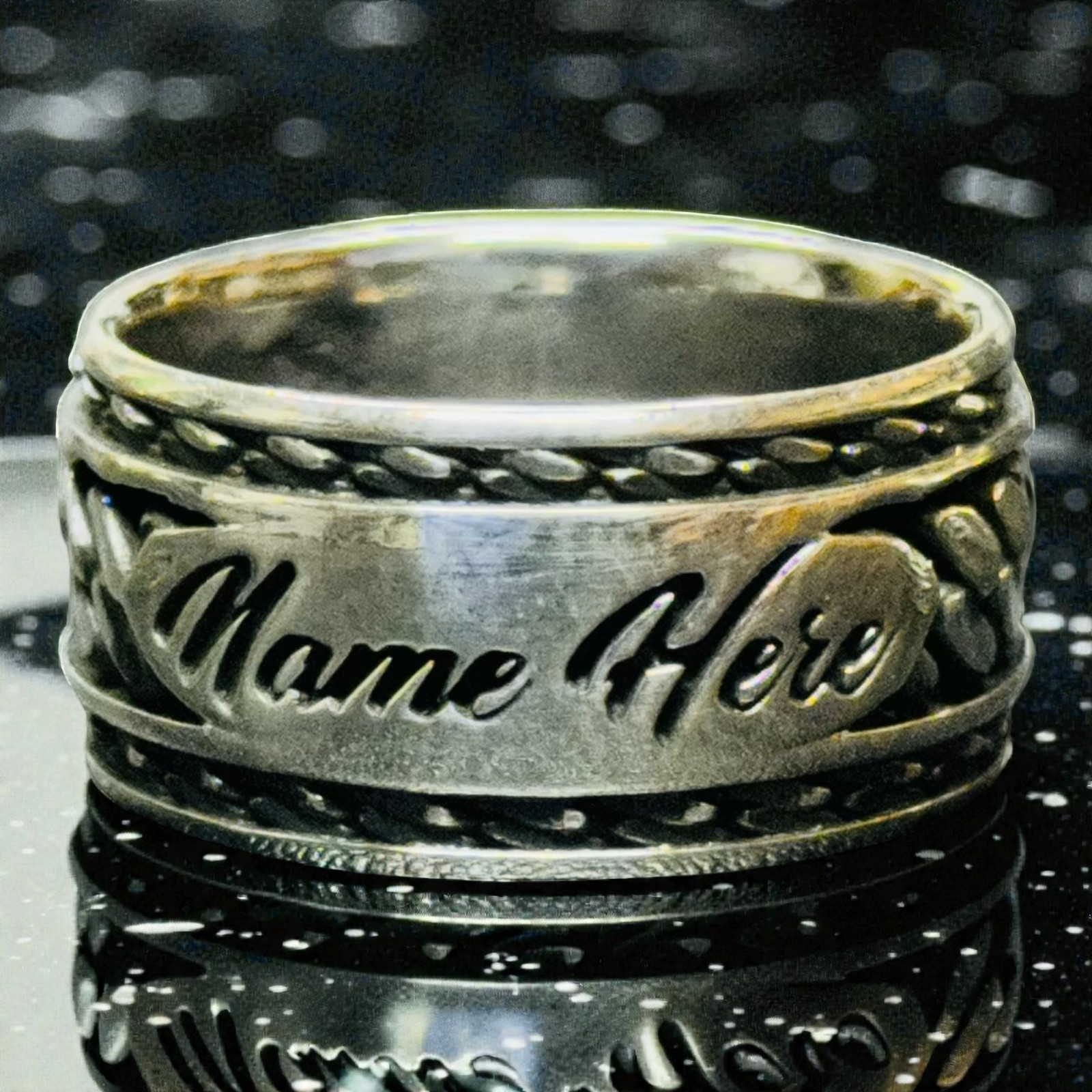 Cuban Link Statement Ring (Thick) – Image 1